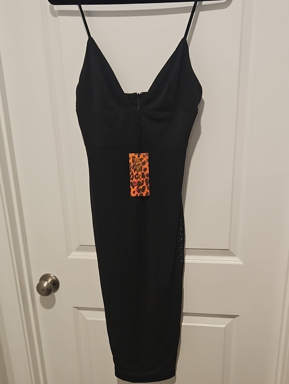 Abyss By Abby Black Spaghetti-Strap Midi Dress